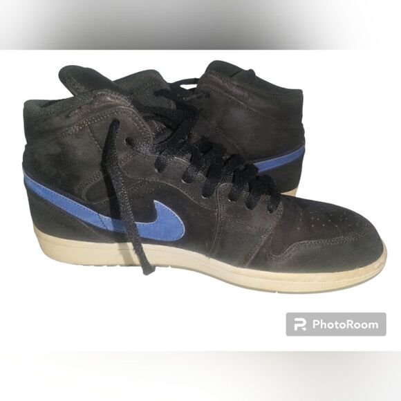 Nike Air Jordan mid multicolor swoosh black in size 10  used in good condition - Picture 3 of 6